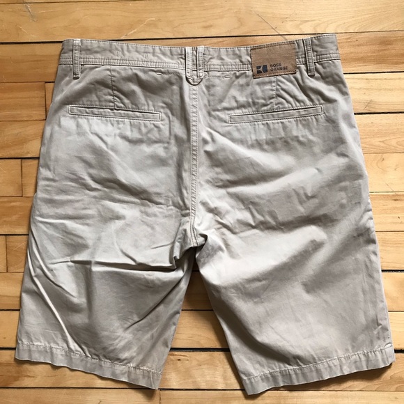 Hugo Boss Orange Khaki Men Tan Cotton Short Sz 34 - Picture 5 of 6